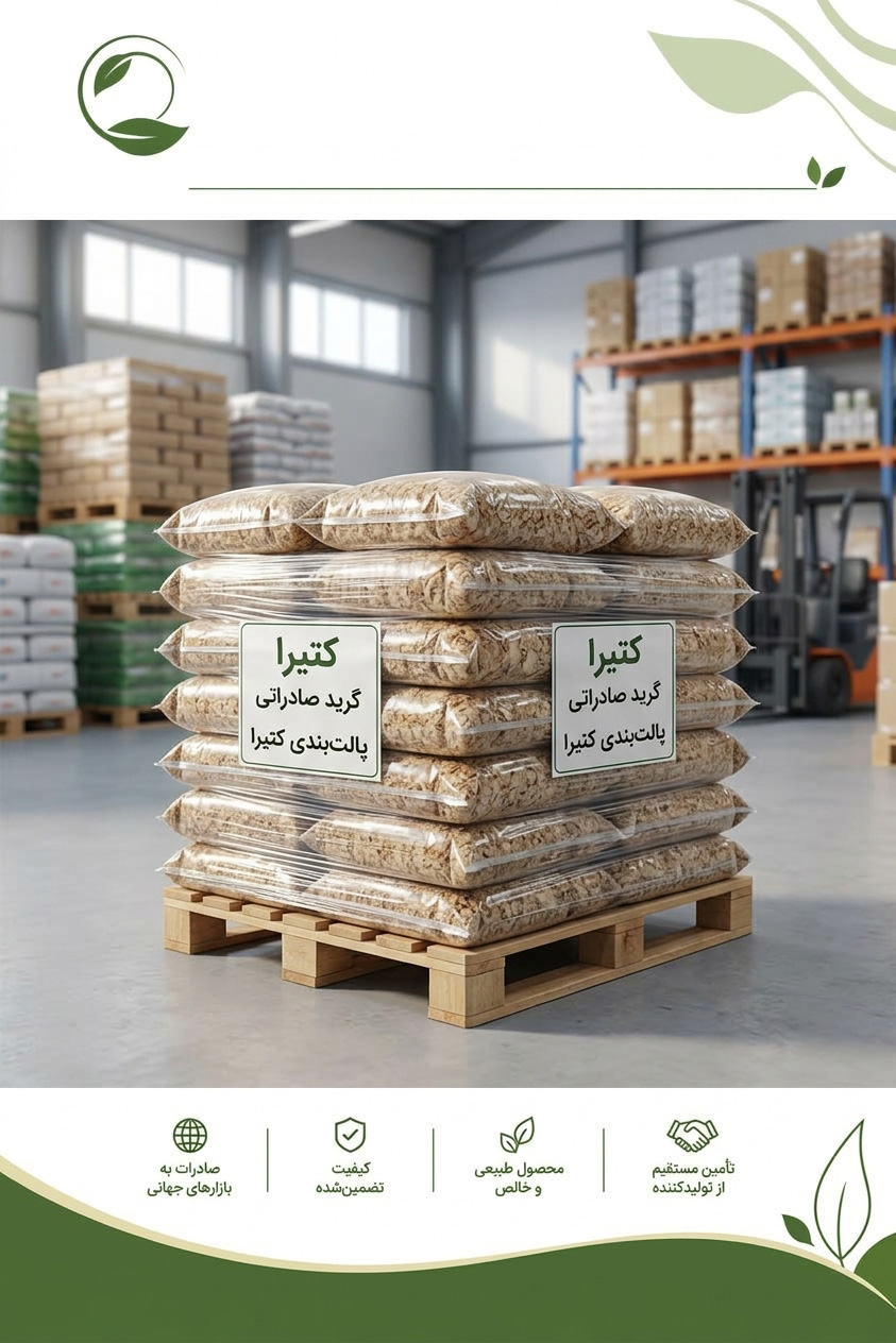 پالت‌بندی کتیرا؛ راهنمای بسته‌بندی، چیدمان و صادرات(09130358741)